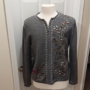 Croft & Barrow winter zip front cardigan XL